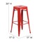 Flash Furniture 30" Red Metal Stool-Red Poly Seat CH-31320-30-RED-PL2R-GG - alternate 2